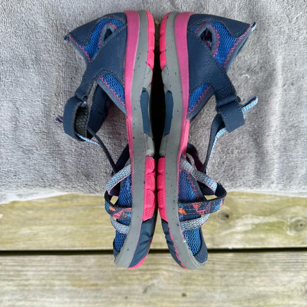 Merrell Hydro Monarch Beach Water Shoes Mesh Pink Blue Orange Adjustable Straps